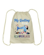 Quilting Happy Place Drawstring Bag tile