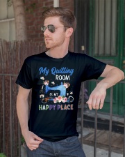 Quilting Happy Place Classic T-Shirt lifestyle-mens-crewneck-front-2