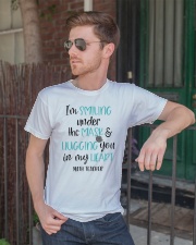 Math Teacher Life Smiling Classic T-Shirt lifestyle-mens-crewneck-front-2