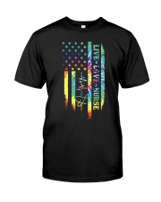 Nurse Live Love Flag Classic T-Shirt front