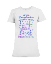 Autism Mom Strengthen Premium Fit Ladies Tee tile