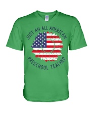 Preschool Teacher American V-Neck T-Shirt tile