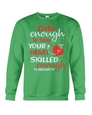 Nurse Cute Enough Restart Crewneck Sweatshirt tile
