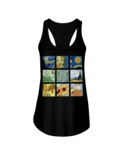 Art Van Gogh Painting Grid Ladies Flowy Tank tile
