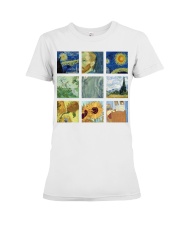 Art Van Gogh Painting Grid Premium Fit Ladies Tee tile