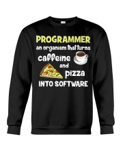 Turns caffeine and pizza into software Crewneck Sweatshirt thumbnail