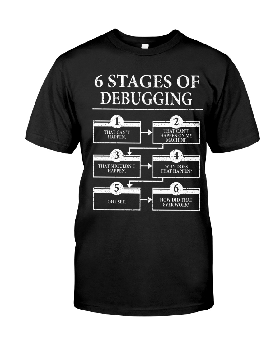 6 stages of debugging Classic T-Shirt