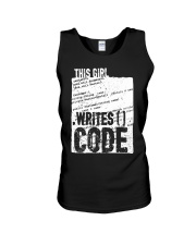 This girl writes code Unisex Tank thumbnail