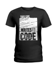 This girl writes code Ladies T-Shirt thumbnail