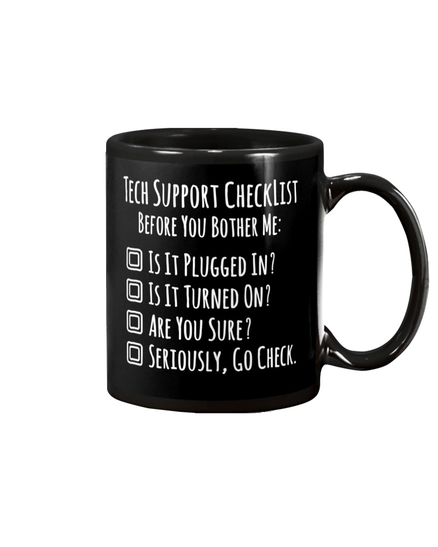 Tech Support Checklist Mug