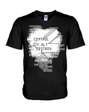 Control-Alt-Destroy V-Neck T-Shirt thumbnail