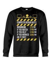 Computer Repair Rates Crewneck Sweatshirt thumbnail