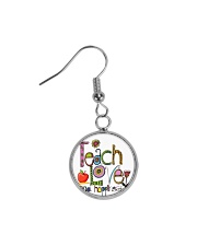 Teach Love And Happiness Circle Earrings tile