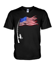 Fishing Flag V-Neck T-Shirt tile