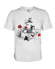 FUNNY CAT V-Neck T-Shirt tile