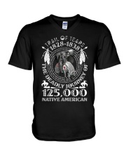 Native American Trail of Tears Front V-Neck T-Shirt tile