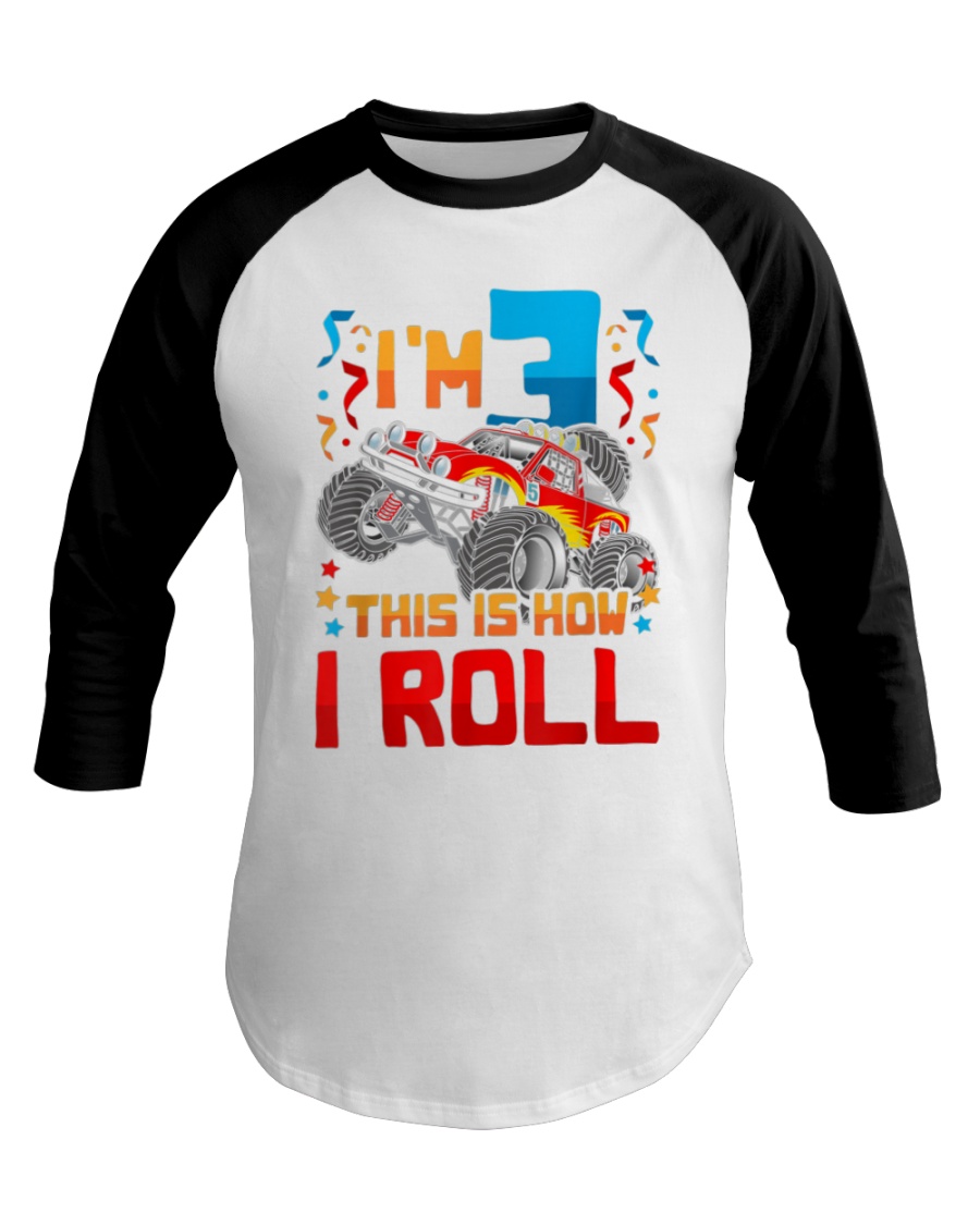 3 years old birthday b Baseball Tee