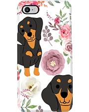DACHSHUND WITH ROMANTIC FLOWERS Phone Case thumbnail