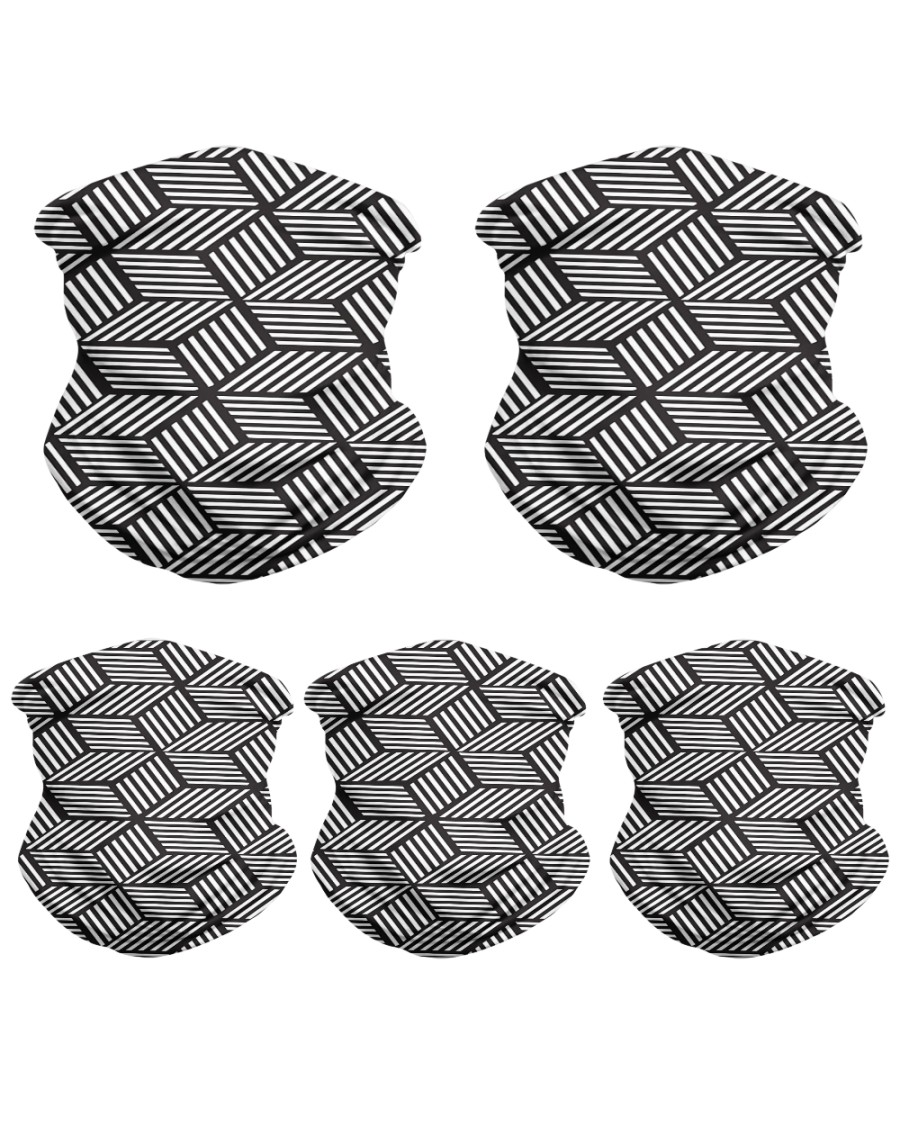 chevron striped cubes Neck Gaiter - 5 Pack