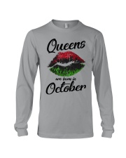 Queens Are Born In October Long Sleeve Tee thumbnail