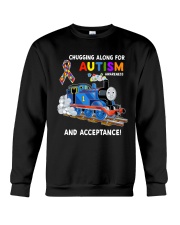 Chugging Along For Autism Awareness And Acceptance Crewneck Sweatshirt thumbnail