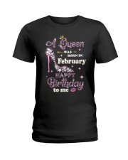 A Queen Was Born In February Ladies T-Shirt thumbnail