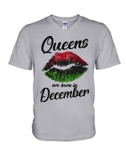 Queens Are Born In December V-Neck T-Shirt thumbnail