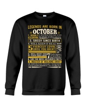 Legends Are Born In October Crewneck Sweatshirt thumbnail