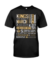 Kings Are Born In March Classic T-Shirt front