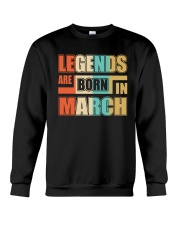 Legends Are Born In March Crewneck Sweatshirt thumbnail