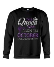 This Queen Was Born In October Crewneck Sweatshirt thumbnail