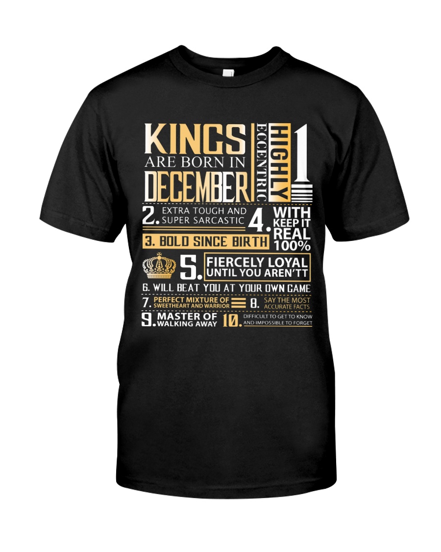 Kings Are Born In December Classic T-Shirt