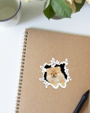 Pomeranian Crack Sticker - Single (Vertical) aos-sticker-single-vertical-lifestyle-front-16