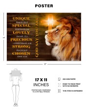 Lion God Say You Are 17x11 Poster aos-poster-landscape-17x11-lifestyle-37