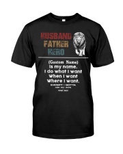 Family Husband Father Hero Custom Classic T-Shirt front