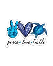Peace Love Turtle Sticker - Single (Vertical) front
