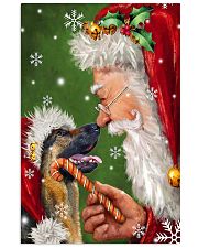German Shepherd Smile With Santa Vertical Poster tile