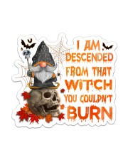 Skull Gnome I Am Descended Sticker tile