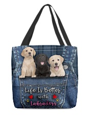 Labrador Life Is Better All-over Tote front