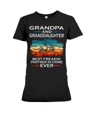 Grandpa and Granddaughter Partner In Crime Ever Premium Fit Ladies Tee tile