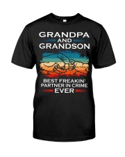 Grandpa And Grandson Partner In Crime Ever Premium Fit Mens Tee tile