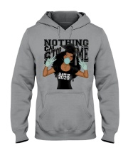 Nothing Can Stop Me Black Hooded Sweatshirt tile