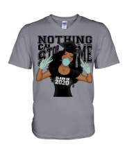 Nothing Can Stop Me Black V-Neck T-Shirt tile