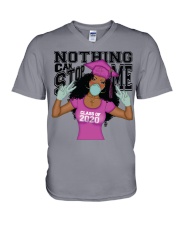 Nothing Can Stop Me Pink V-Neck T-Shirt tile