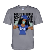 Nothing Can Stop Me Blue V-Neck T-Shirt tile