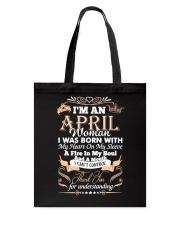 I'm an April woman Tote Bag thumbnail