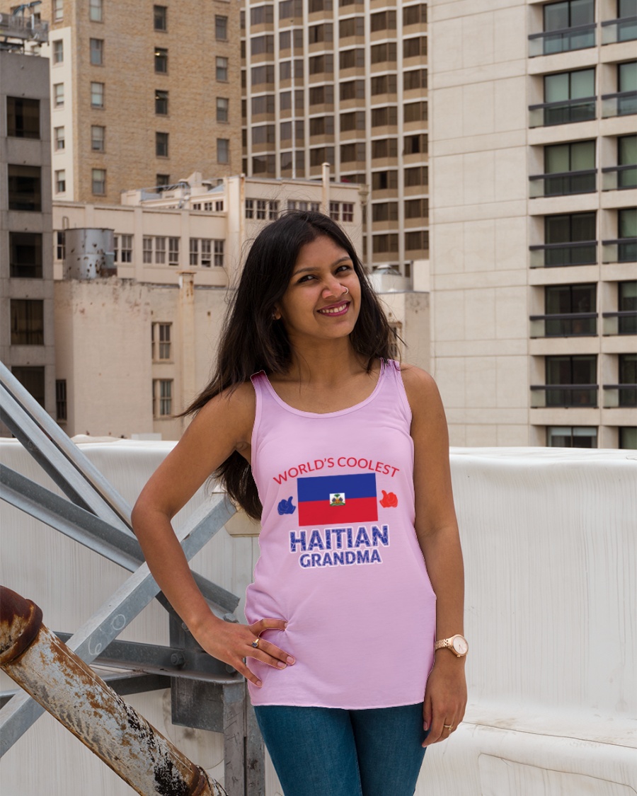 World coolest haitian grandma Ladies Flowy Tank