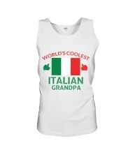 World coolest Italian Granpa Unisex Tank front