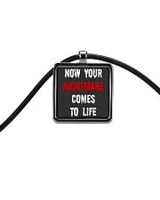 Now Your Nightmare Comes To Life Cord Rectangle Necklace tile