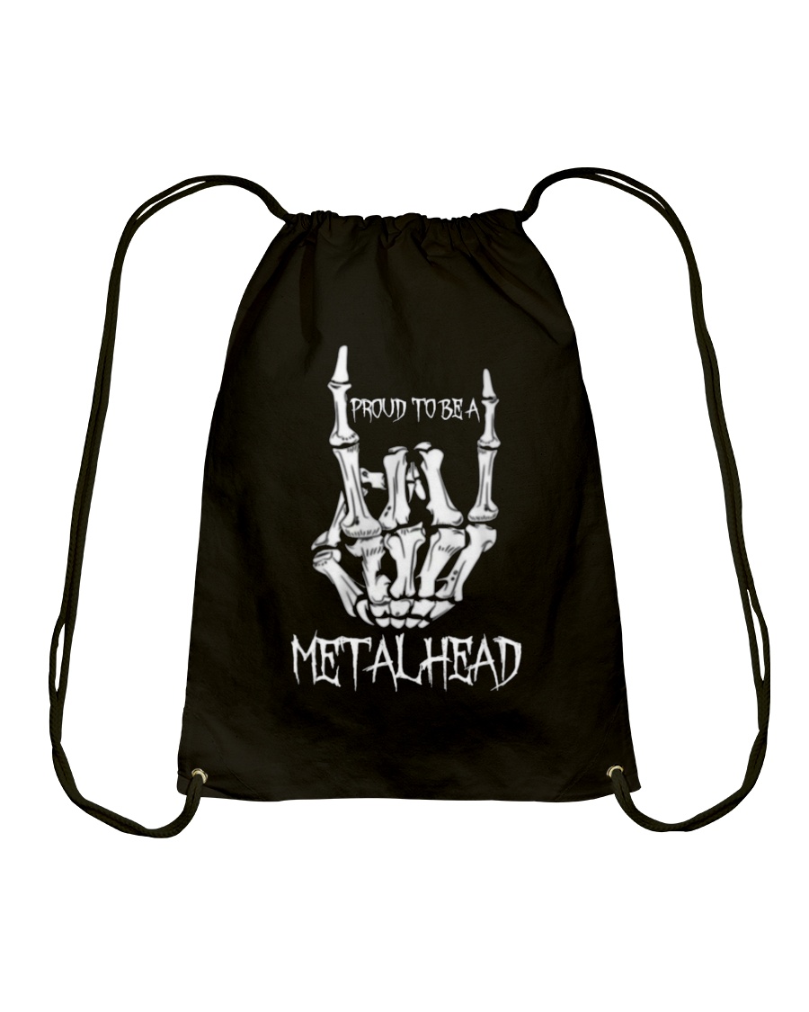 Proud to be a Metalhead Drawstring Bag